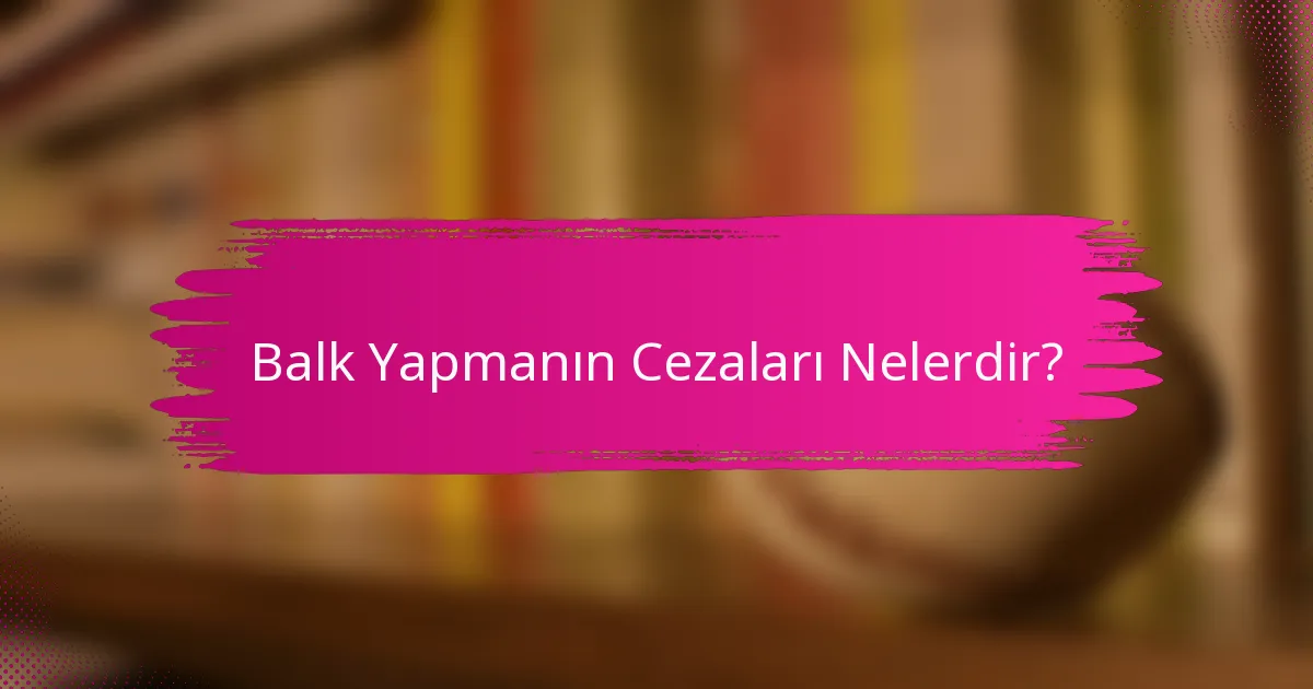 Balk Yapmanın Cezaları Nelerdir?