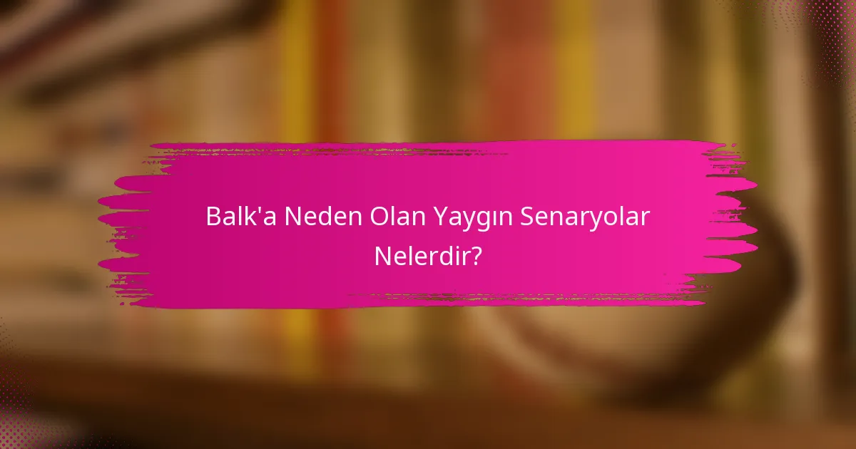 Balk'a Neden Olan Yaygın Senaryolar Nelerdir?