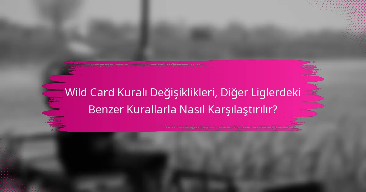 Wild Card Kuralı Değişiklikleri, Diğer Liglerdeki Benzer Kurallarla Nasıl Karşılaştırılır?